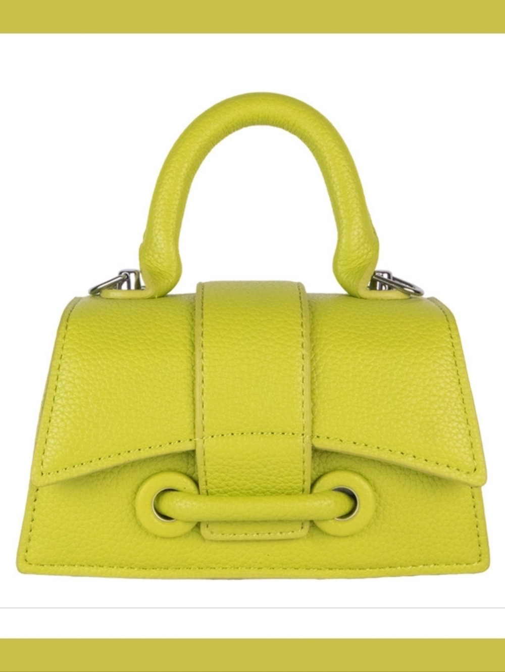SHEIN Lime Green Mini Top-Handle Bag
